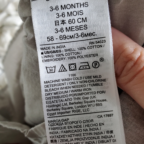 4/$20 Baby Gap Dress with Cross Stitch Detail 3-6 Months - Picture 3 of 6